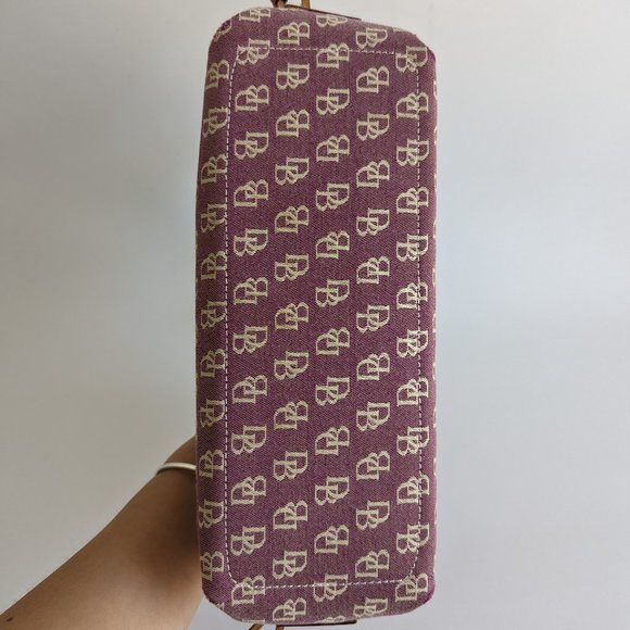 Dooney Burke Pink Leather Canvas Mini Satchel Bag - Picture 7 of 16